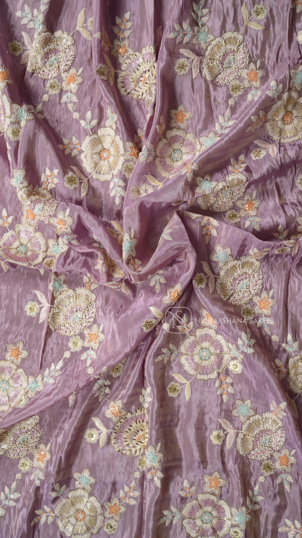 Viscose Blouse Material With Thread Embroidery