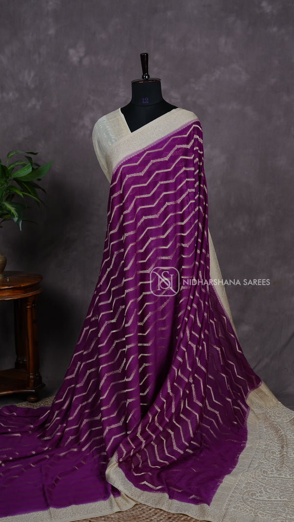 Georgette with Zig-Zag Lines Concept