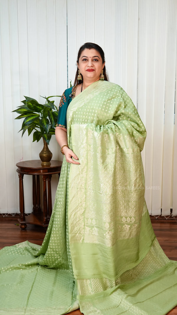 Pure Banarasi Georgette With Woven Concept