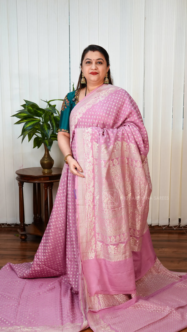 Pure Banarasi Georgette With Woven Concept