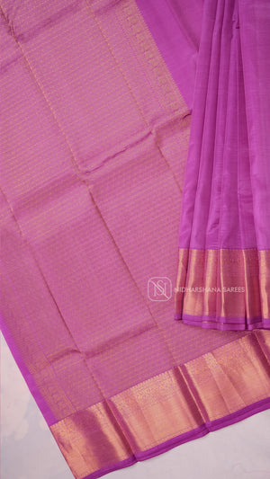 Pure Kanchipuram Silk Saree With Zari Border And Zari Weaving Pallu