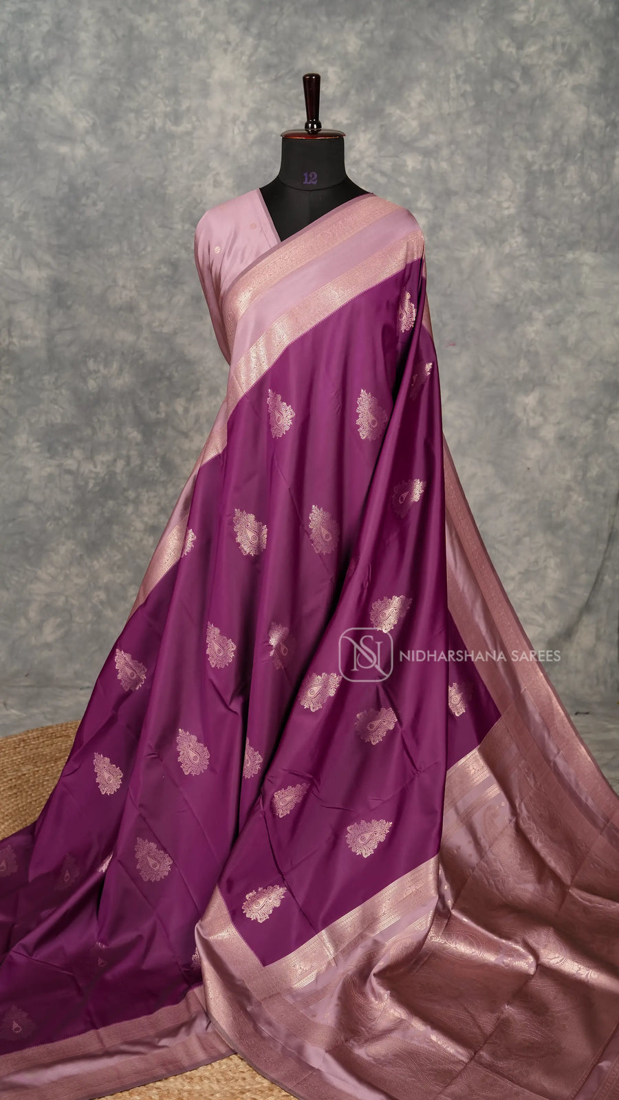 Semi Kanchi Silk With Contrast Zari Border
