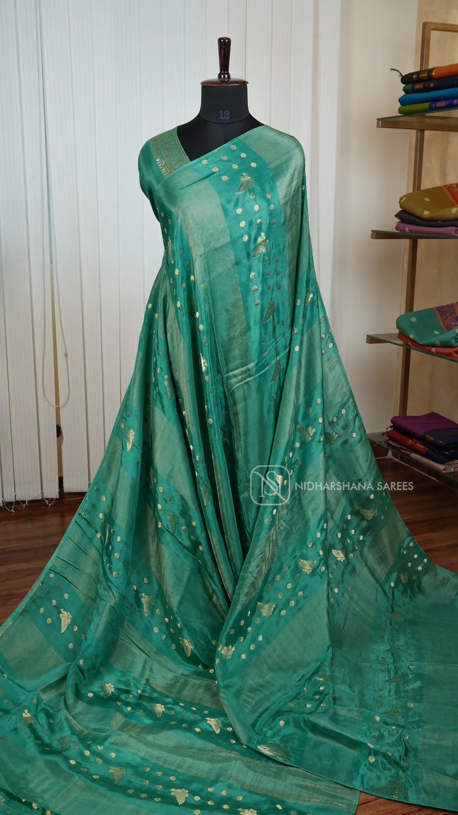 Mashru Satin Silk With Centre Panel Print