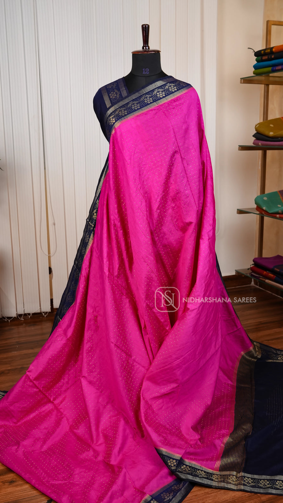 Raw Silk With Zari Lines