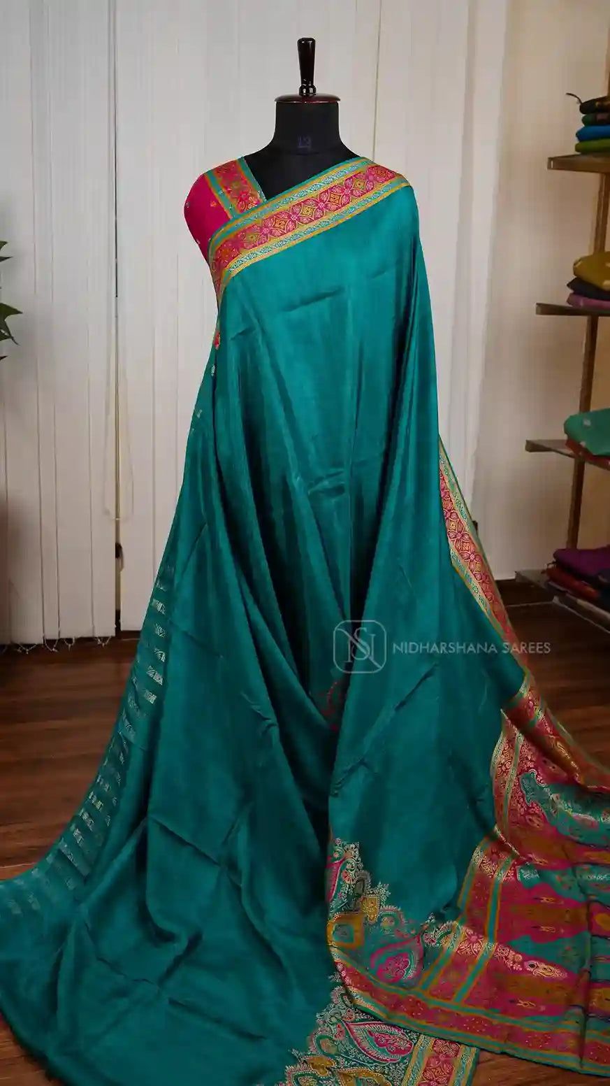 Russian Dola With Kairi Butta Print And Zari Weaving