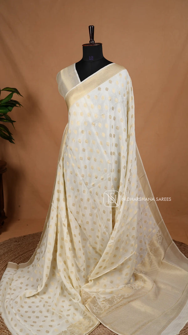 Premium Georgette With Zari Butta