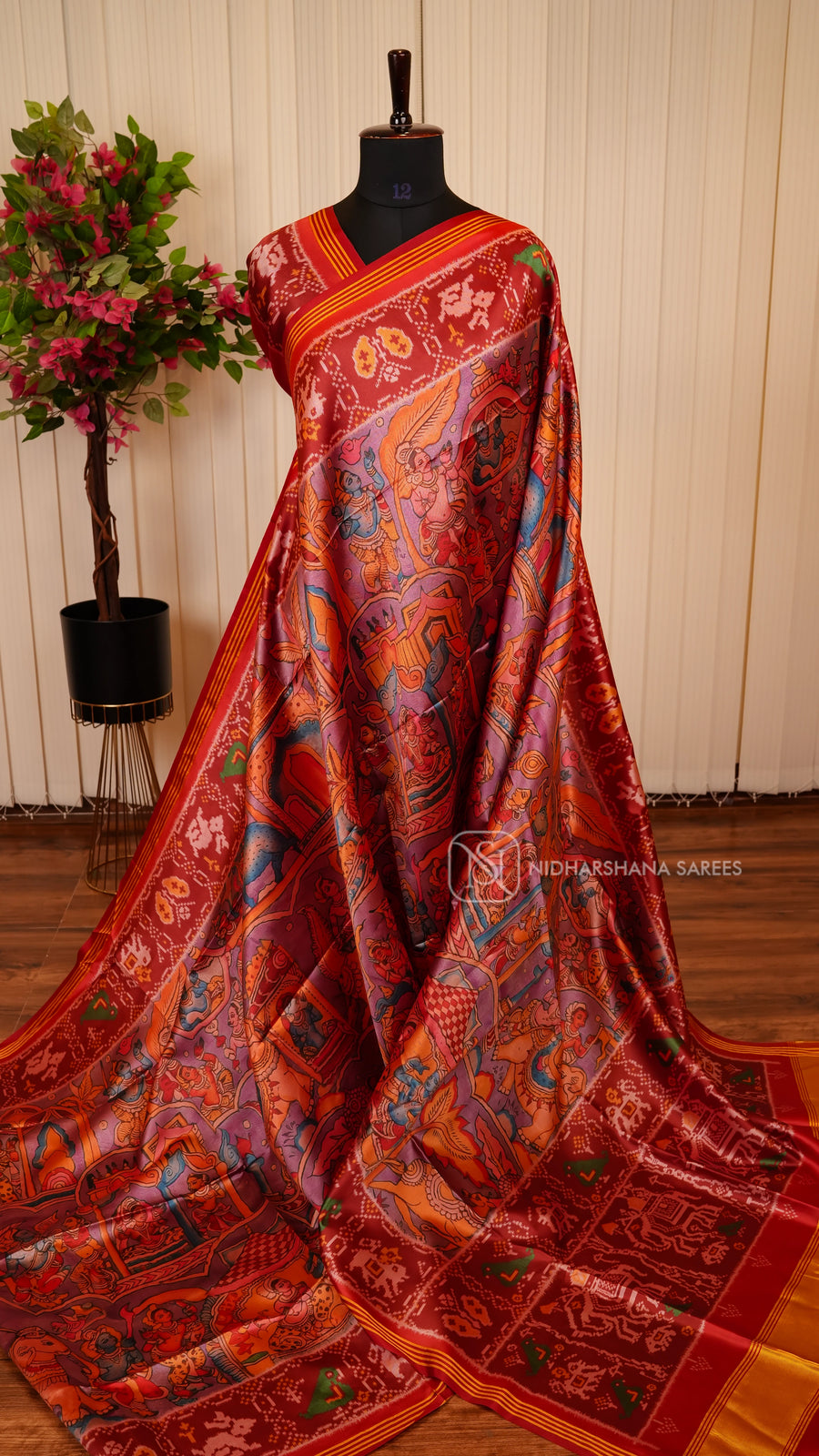 Semi Patola With Printed Concept And Zari Border