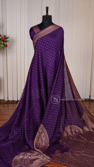 Premium Tussar With Matte Zari Concept