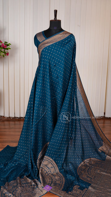Premium Tussar With Matte Zari Concept