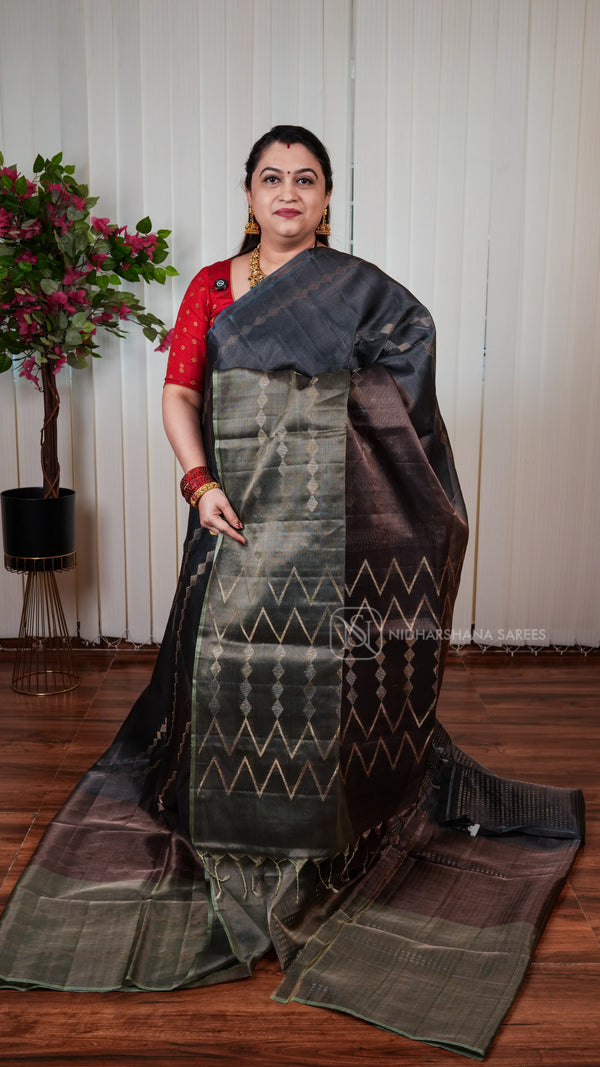 Pure Kanchipuram Silk Saree With Tissue Concept