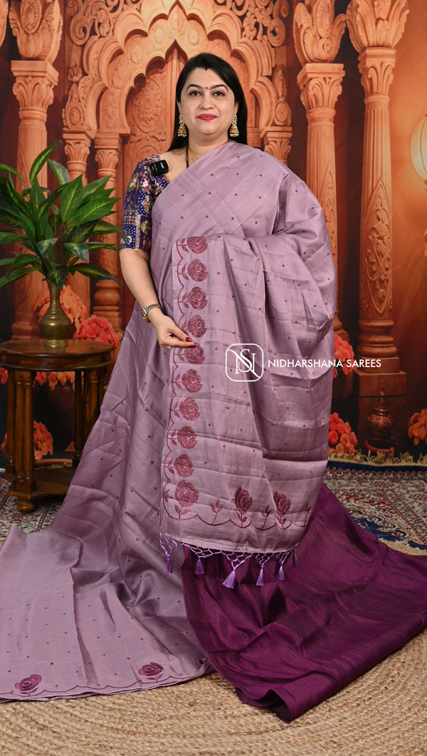 Semi Raw Silk Swaroski Stone Concept