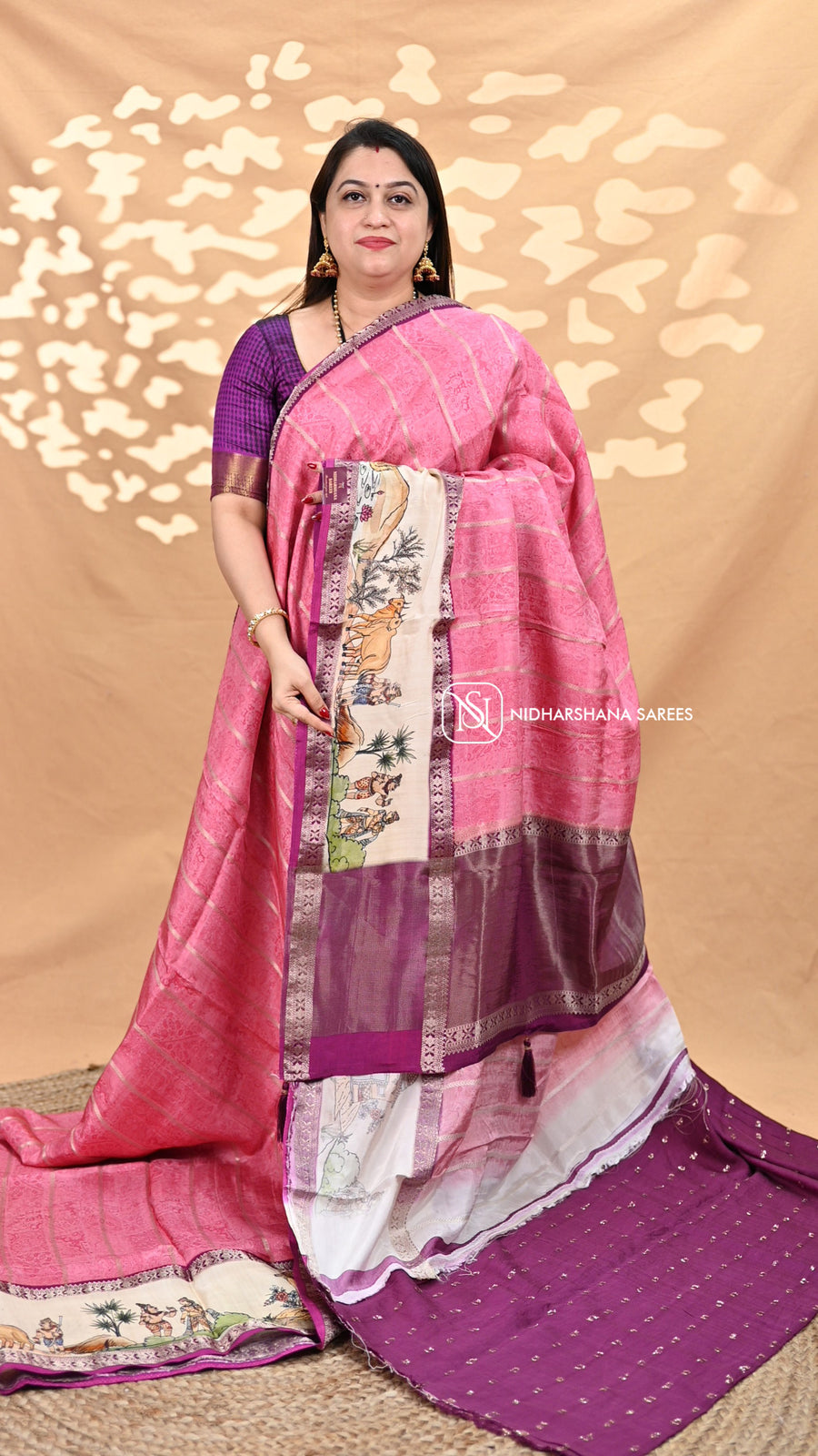 Premium Viscose Saree With Zari Lines