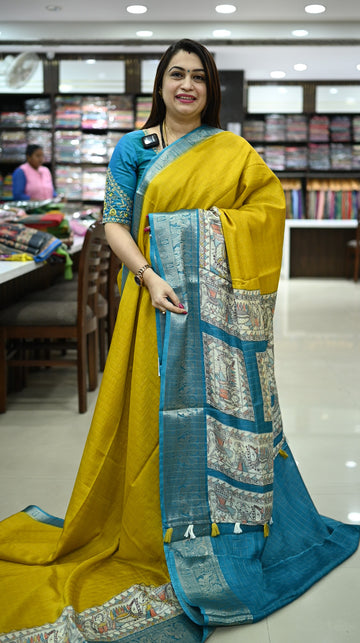 Semi Dola With Madhubani Prints