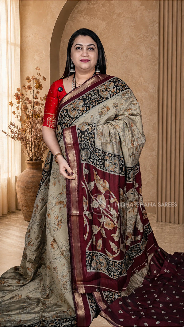 Viscose Cotton With Kalamkari Concept