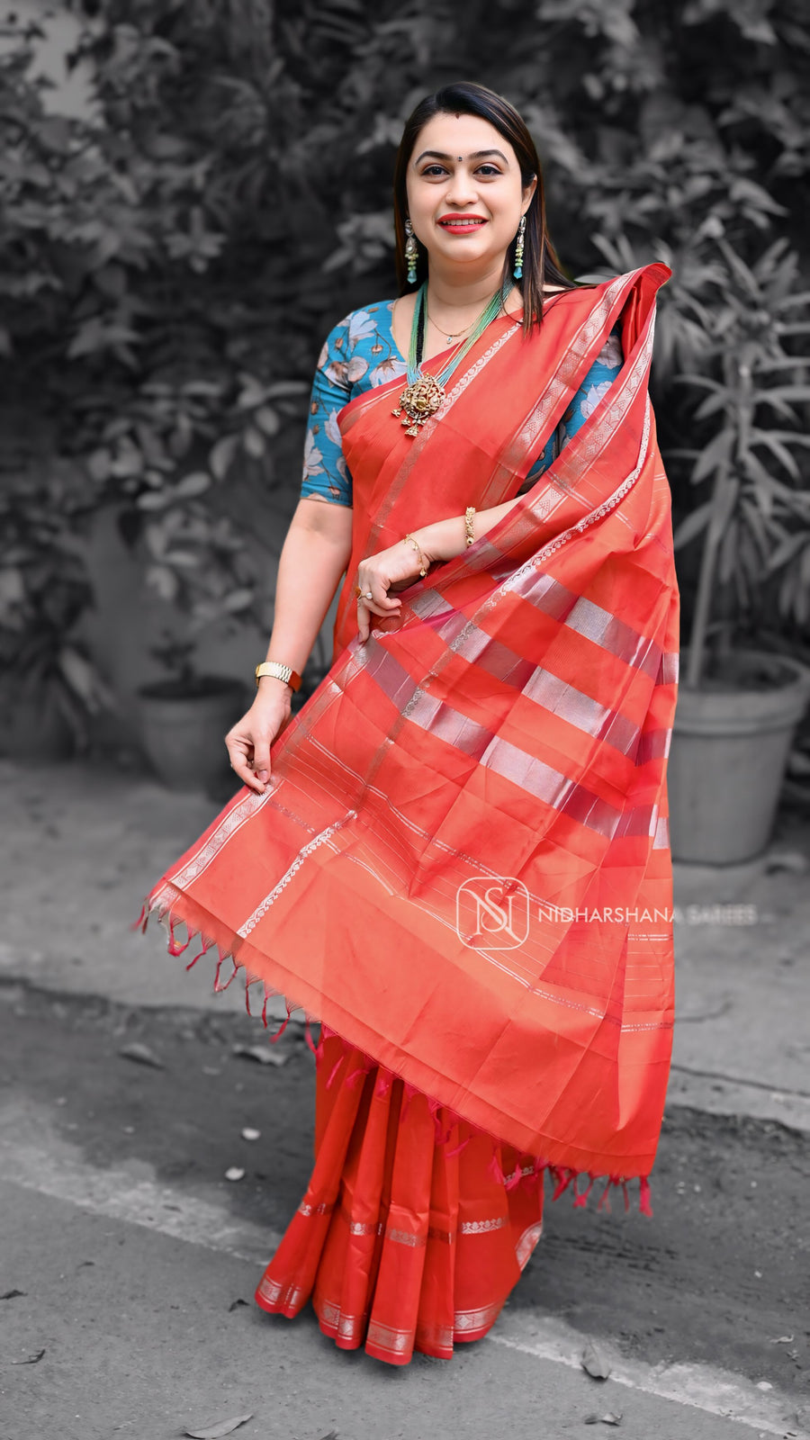 Handloom Mangalgiri Silk Cotton Saree