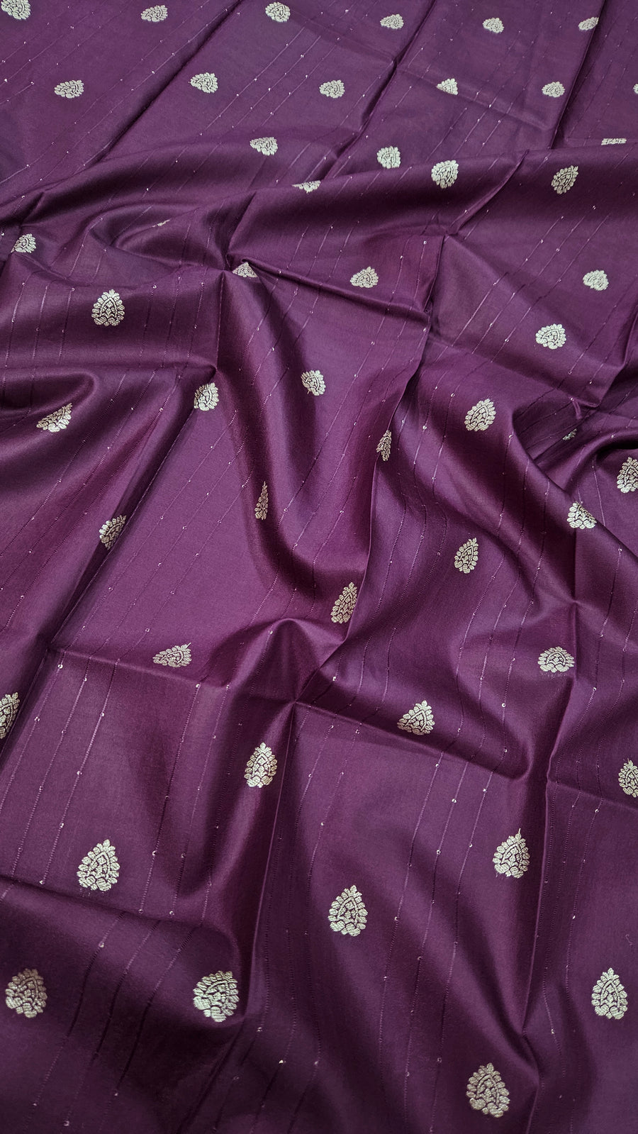 Viscose Cotton Zari Weaving Sequence Work Designer Blouse (1 Meter)^