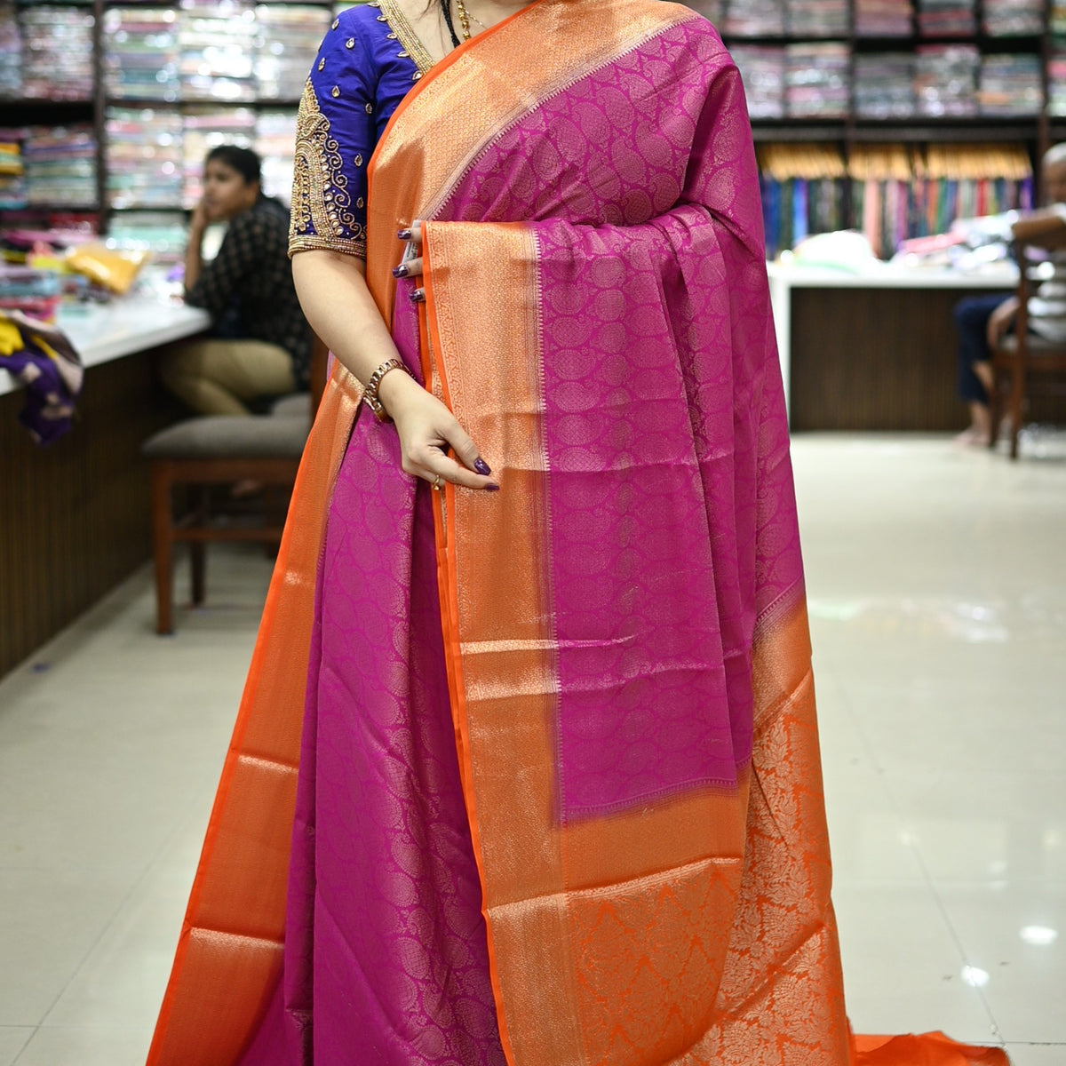 Georgette with Mango Weaving – Nidharshana Sarees