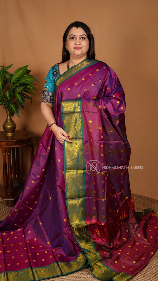 Semi Soft Silk With Contrast Border