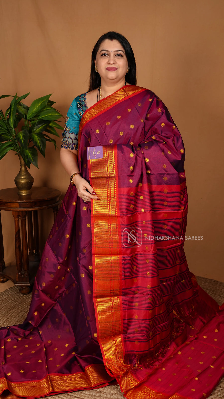Semi Soft Silk With Contrast Border