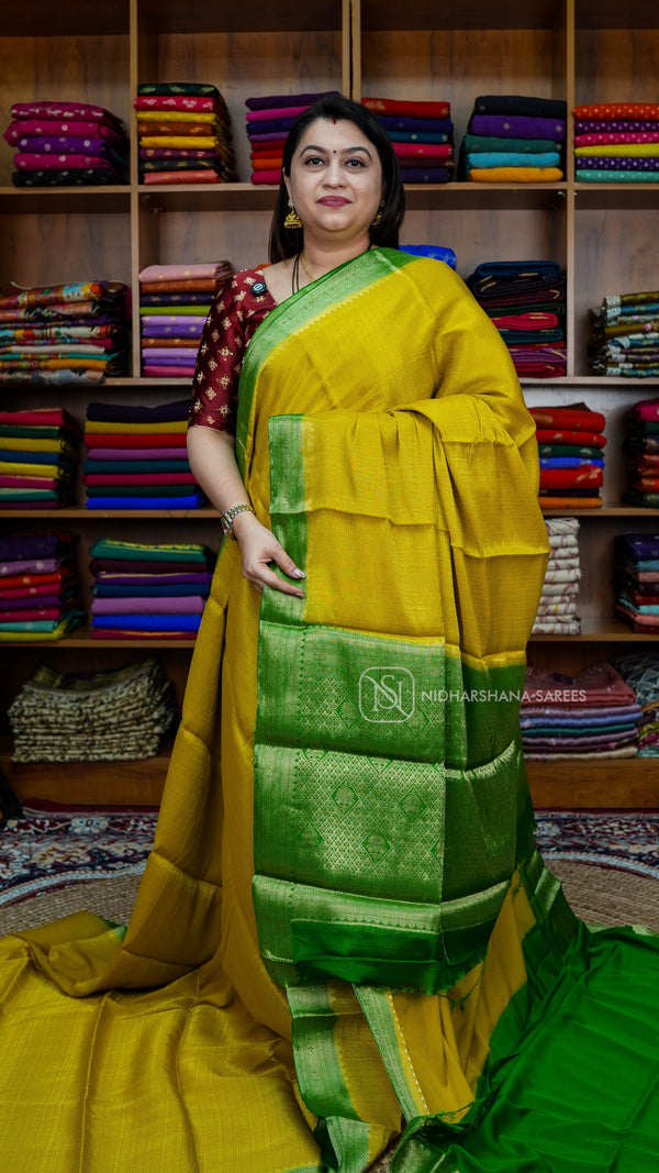 Chiffon Georgette With Contrast Zari Border