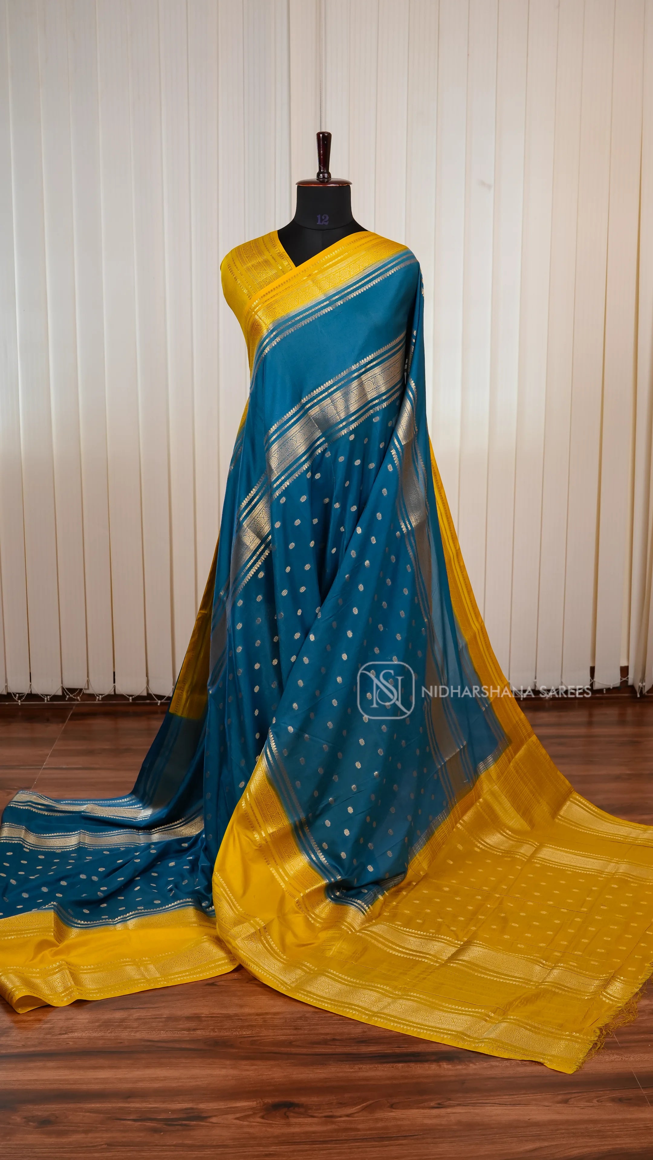 Semi Crepe Silk Saree With Grand Border And Elegant Zari Butta Concept