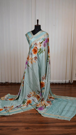 Pure Mysore Crepe Silk Saree With Rich Printed Concept