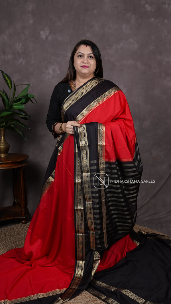 Semi Crepe Silk With Bentex Border