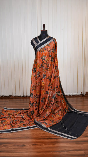 Pure Mysore Crepe Silk Saree With Rich Printed Concept