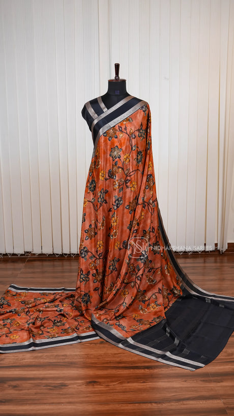 Pure Mysore Crepe Silk Saree With Rich Printed Concept