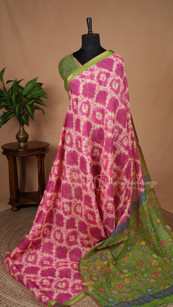 Linen Cotton With Digital Print Pallu