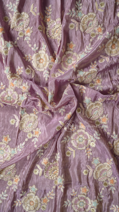 Viscose Blouse Material With Thread Embroidery