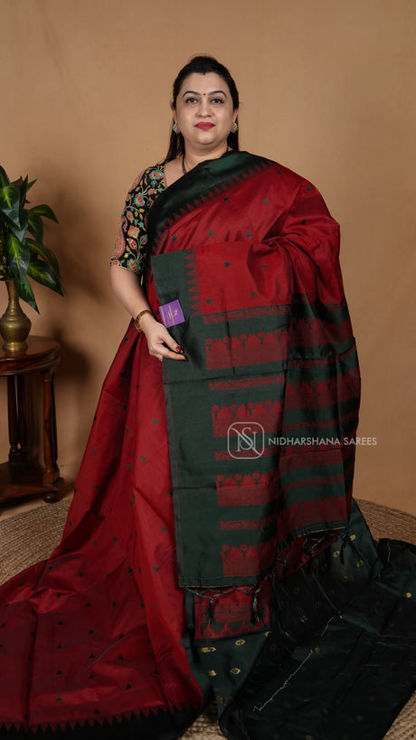 Mix Cotton With Temple Weaving Border