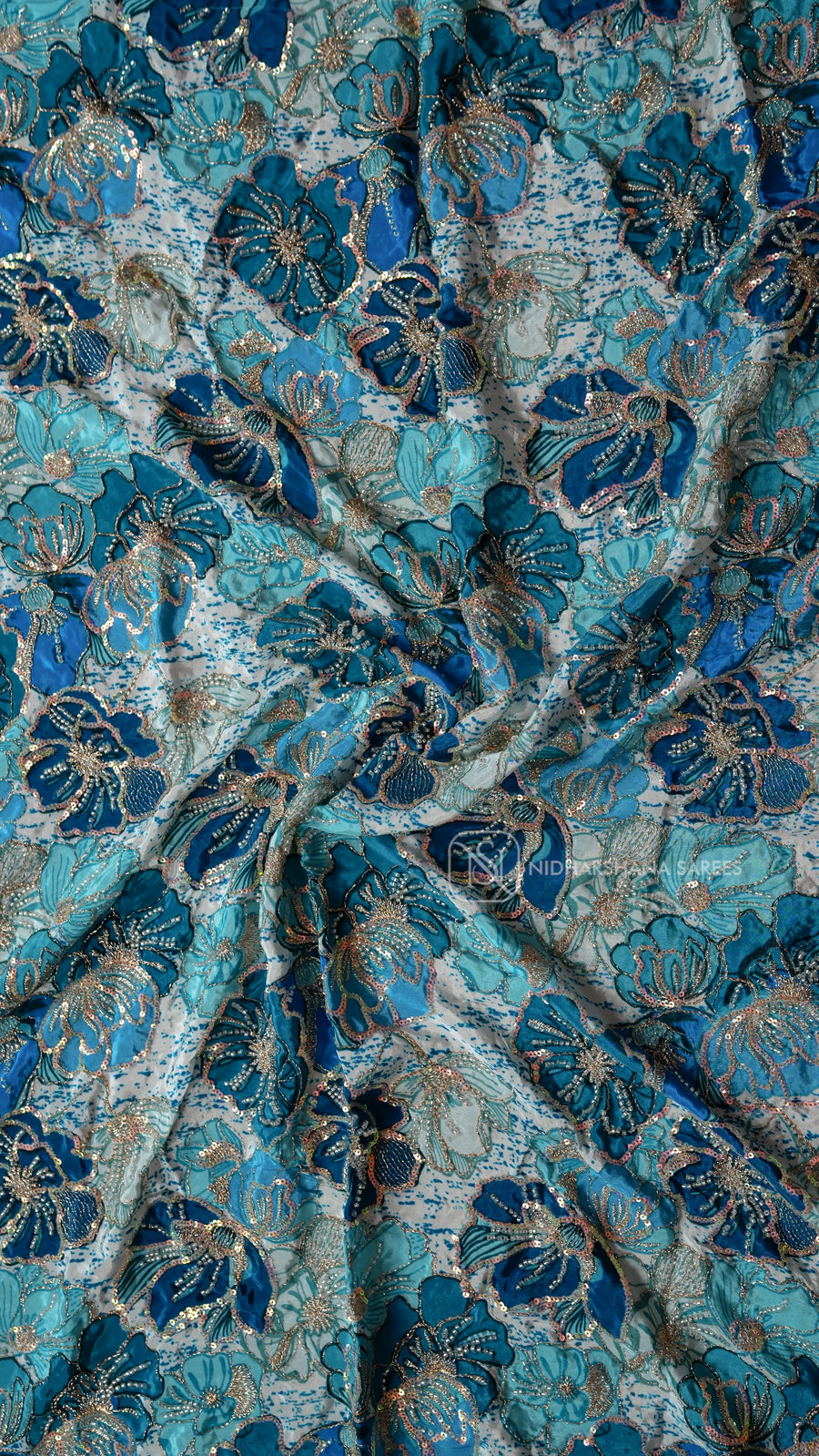 Viscose Blouse Material With Sequin Work