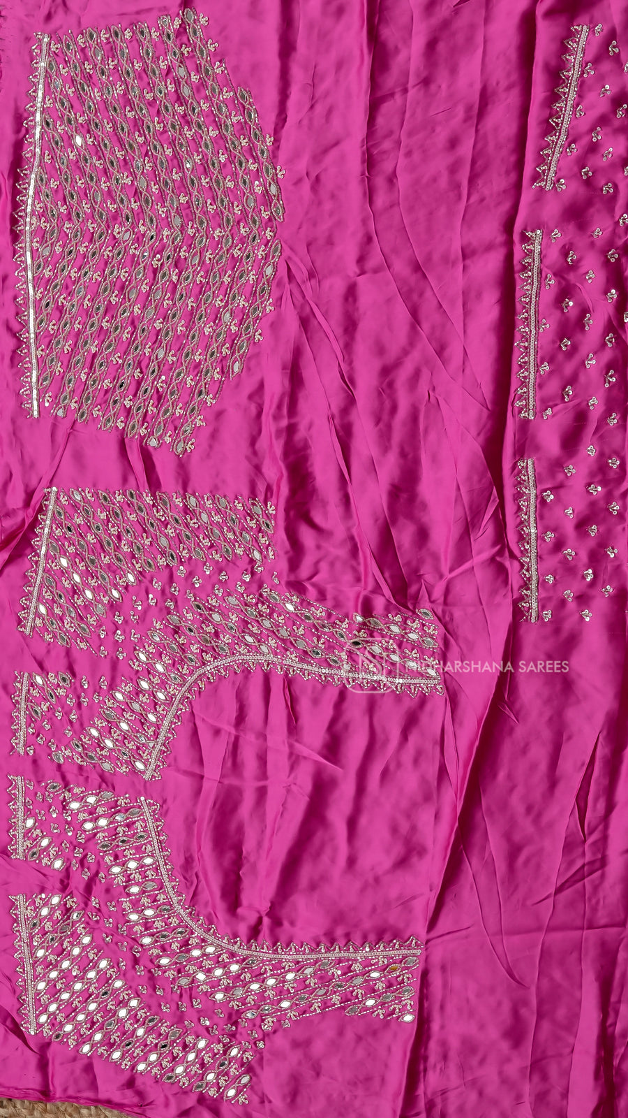 Pure Floral Printed Satin Saree
