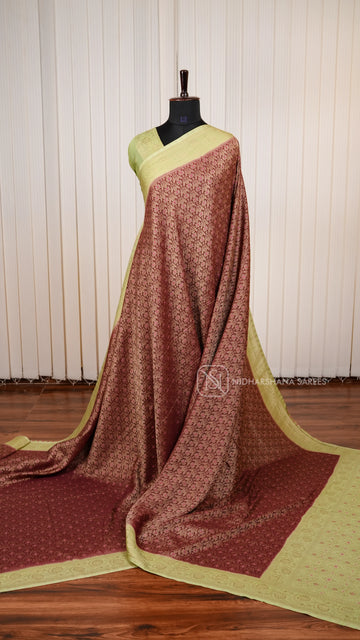 Georgette Crepe Silk Saree With Meena Work And Elegant Border Concept