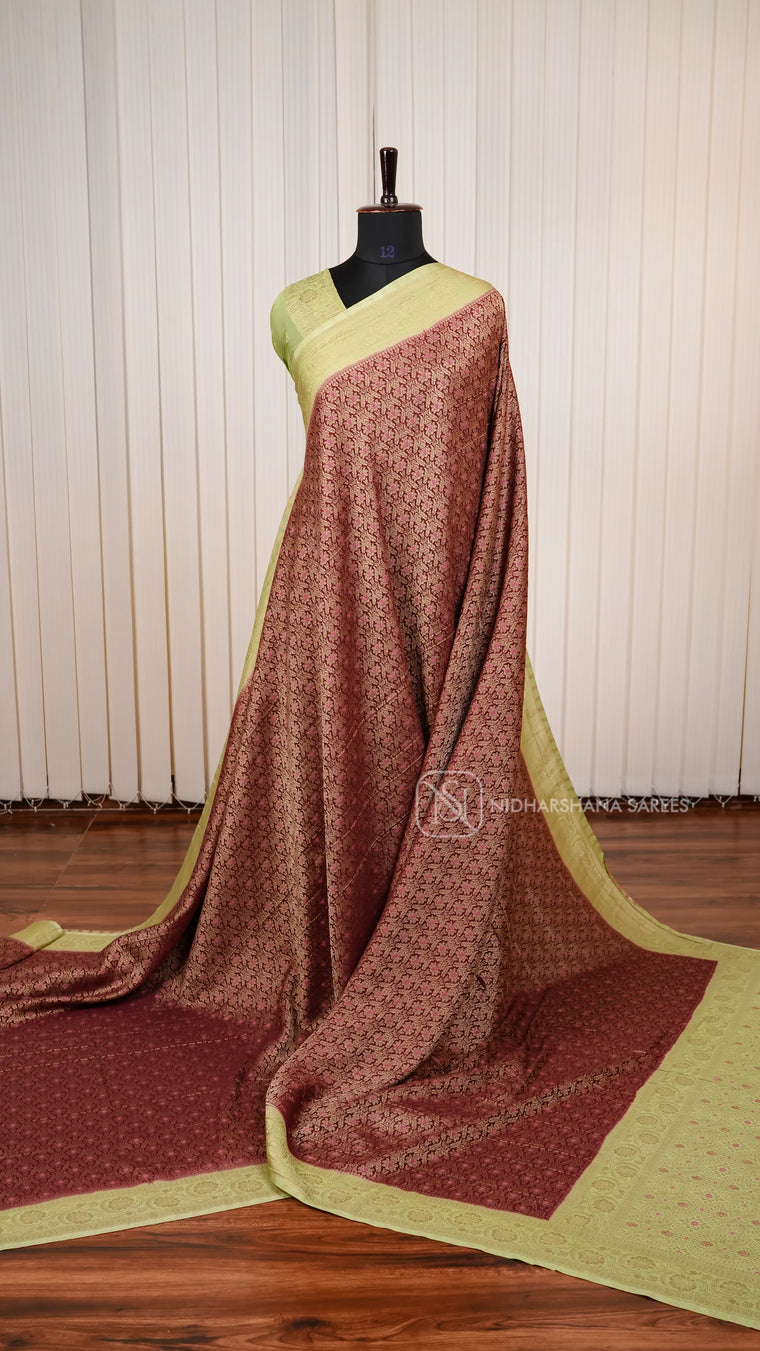 Georgette Crepe Silk Saree With Meena Work And Elegant Border Concept