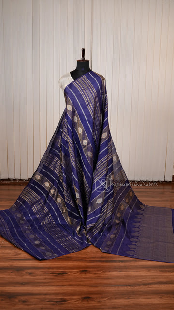 Pure Viscose Crepe Silk Saree With Grand Zari Concept
