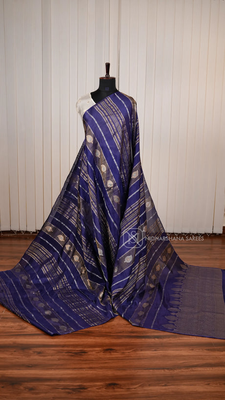 Pure Viscose Crepe Silk Saree With Grand Zari Concept