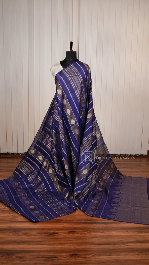Viscose Crepe Silk Saree With Grand Zari Concept
