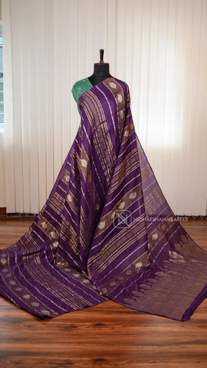 Pure Viscose Crepe Silk Saree With Grand Zari Concept