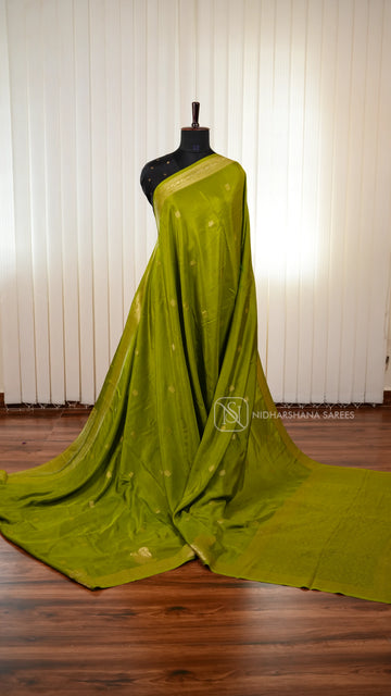 Pure Viscose Saree With Matte Zari Butta And Annam Motif Skirting Border