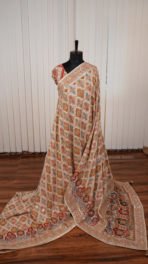 Premium Banarasi Georgette With Hand Work Concept