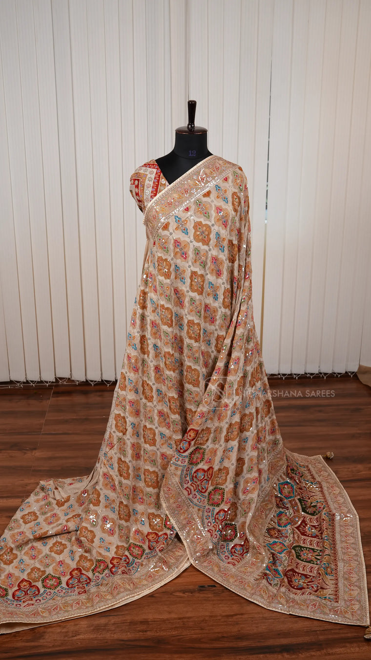 Premium Banarasi Georgette With Hand Work Concept