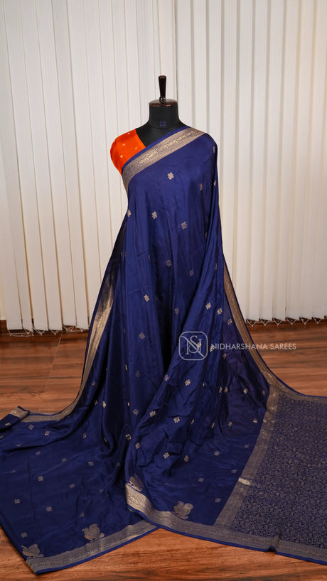 Pure Viscose Saree With Matte Zari Butta And Annam Motif Skirting Border