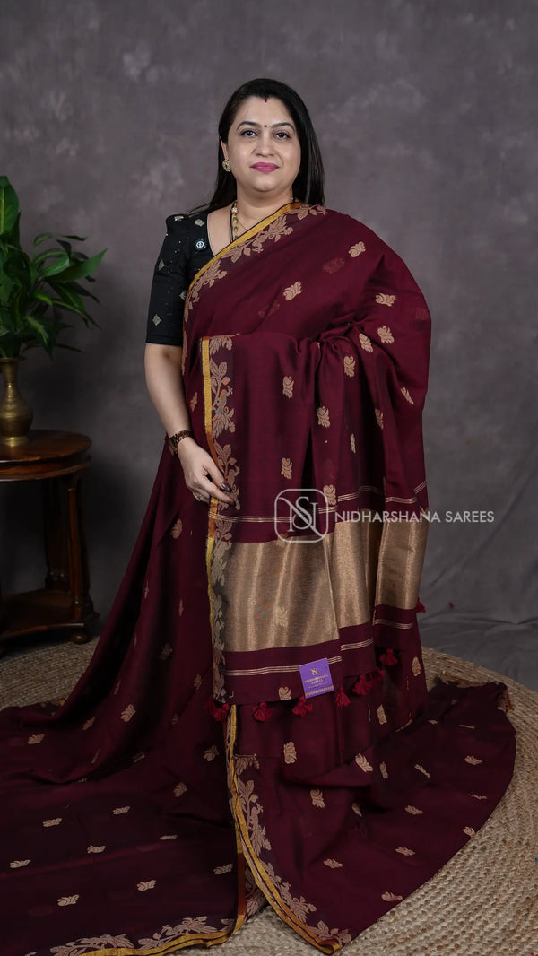 Bengal Cotton With Peacock Weaving Concept