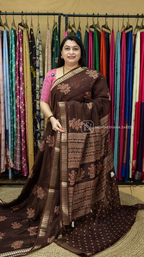 Semi Chanderi Cotton