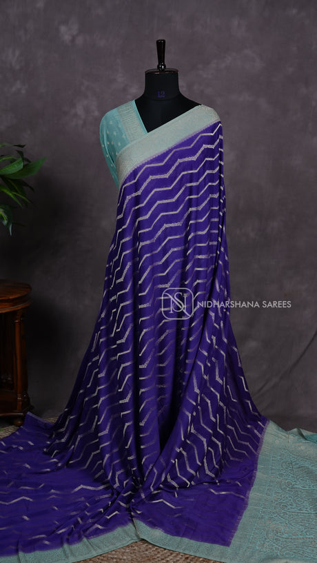 Georgette with Zig-Zag Lines Concept