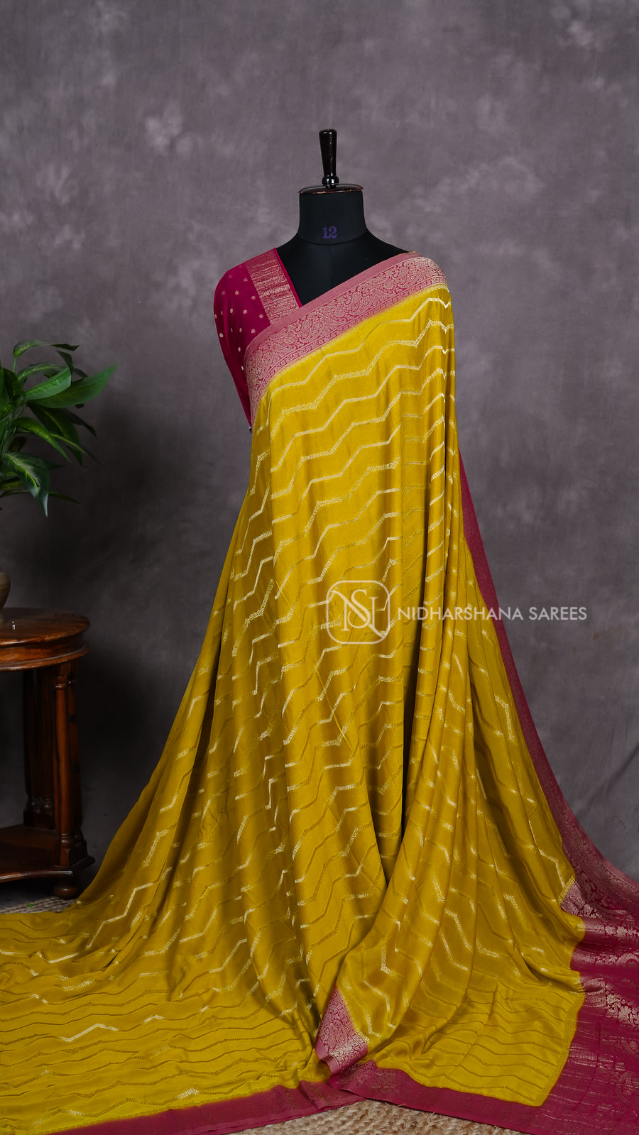 Georgette with Zig-Zag Lines Concept