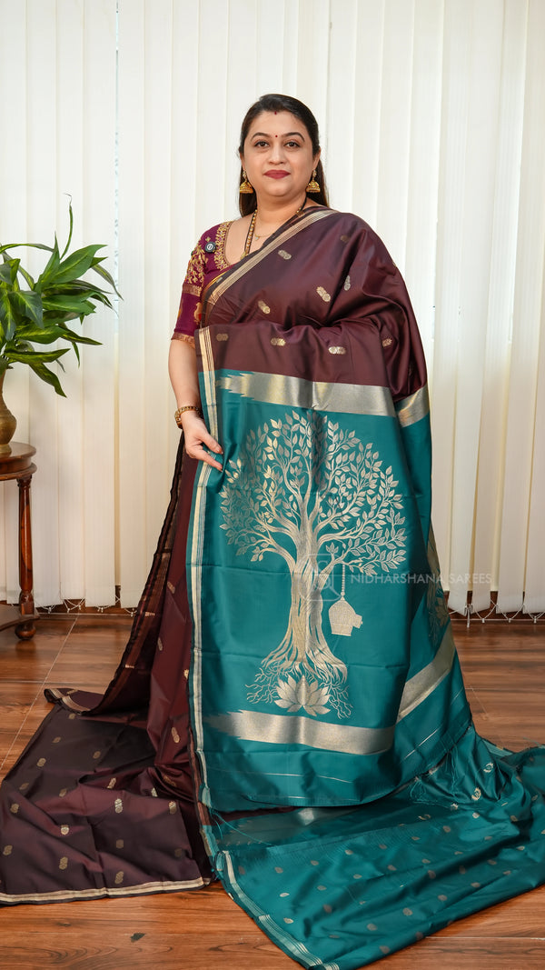 Semi Soft Silk with Zari Butta And Chit Zari Border