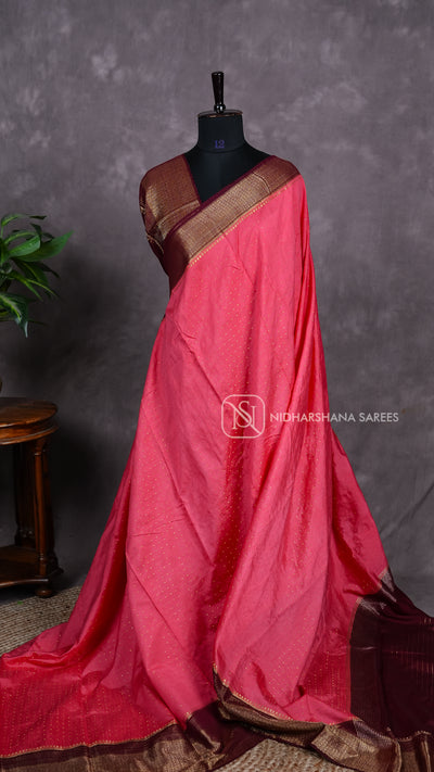 Raw Silk Saree with Zari Butta
